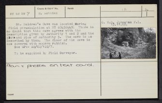 St Baldred's Cave, NT68SW 7, Ordnance Survey index card, page number 5, Recto