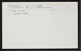 Isle Of May, NT69NE 2, Ordnance Survey index card, Recto