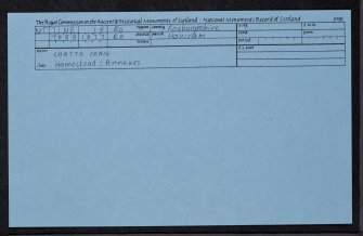 Chatto Craig, NT71NE 18, Ordnance Survey index card, Recto