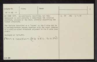 Chatto Craig, NT71NE 18, Ordnance Survey index card, page number 2, Verso