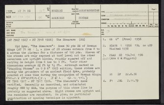 'The Shearers', NT71NE 49, Ordnance Survey index card, page number 1, Recto