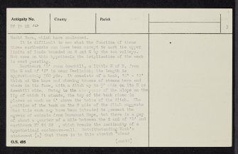 Raeshaw Fell, NT71SE 10, Ordnance Survey index card, page number 3, Recto