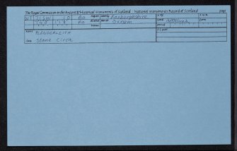 Plenderleith, NT71SW 10, Ordnance Survey index card, Recto