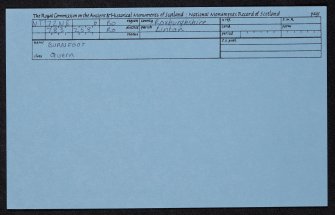 Burnfoot, NT72NE 6, Ordnance Survey index card, Recto