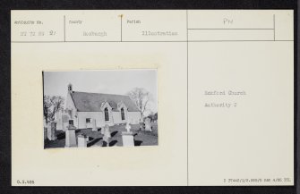 Eckford Parish Church, NT72NW 21, Ordnance Survey index card, Recto