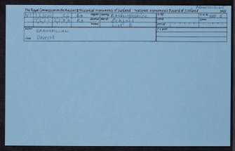 Grahamslaw Dovecot, NT72NW 24, Ordnance Survey index card, Recto