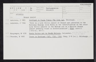 Stichill, NT73NW 7, Ordnance Survey index card, Recto