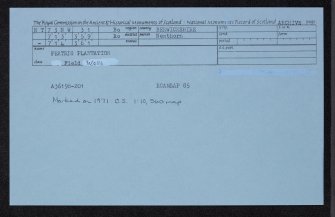 Peatrig Plantation, NT73NW 31, Ordnance Survey index card, Recto