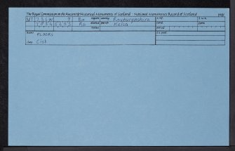 Floors, NT73SW 9, Ordnance Survey index card, Recto