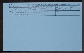 Maxwellheugh, St Michael's Church, NT73SW 17, Ordnance Survey index card, Recto