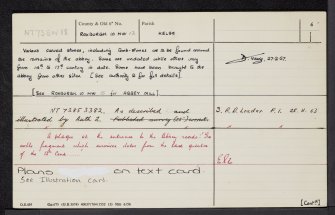 Kelso, Bridge Street, Abbey, NT73SW 18, Ordnance Survey index card, page number 6, Verso
