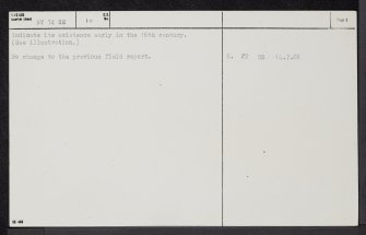 Leitholm Peel, NT74SE 10, Ordnance Survey index card, page number 2, Verso