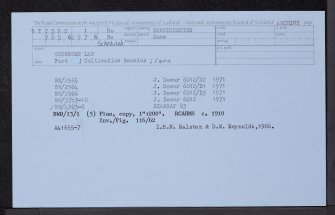 Cockburn Law, NT75NE 1, Ordnance Survey index card, Recto