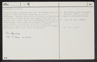 Preston Cleugh, NT75NE 7, Ordnance Survey index card, page number 2, Verso