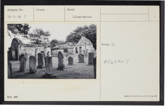 Preston, Old Parish Church And Graveyard, NT75NE 9, Ordnance Survey index card, Recto