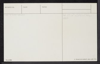 Cumledge, NT75NE 14, Ordnance Survey index card, Verso