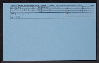 Duns Law, NT75NE 16, Ordnance Survey index card, Recto