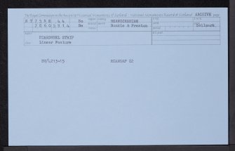Hoardweel Strip, NT75NE 44, Ordnance Survey index card, Recto