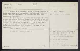 Duns Law, NT75SE 2, Ordnance Survey index card, page number 2, Verso