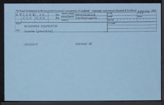 Whinhouse Plantation, NT76NE 36, Ordnance Survey index card, Recto