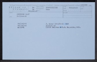 Cockburn East, NT76SE 12, Ordnance Survey index card, Recto