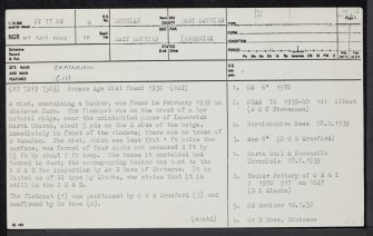 Skateraw, NT77NW 6, Ordnance Survey index card, page number 1, Recto