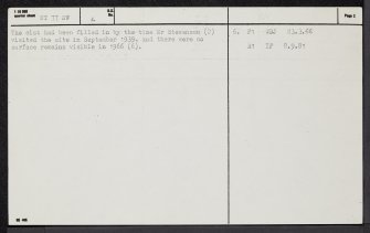 Skateraw, NT77NW 6, Ordnance Survey index card, page number 2, Verso