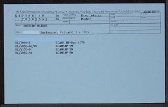 Dryburn Bridge, NT77NW 18, Ordnance Survey index card, Recto