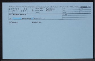 Dryburn Bridge, NT77NW 30, Ordnance Survey index card, Recto