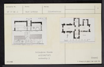 Dunglass, NT77SE 4, Ordnance Survey index card, page number 1, Recto