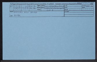 Dunglass, New Bridge, NT77SE 45, Ordnance Survey index card, Recto