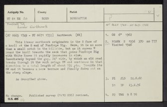 Fundhope Rig, NT81NE 24, Ordnance Survey index card, Recto