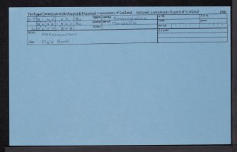 Cocklawfoot, NT81NE 29, Ordnance Survey index card, Recto