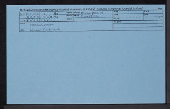 Cocklawfoot, NT81NE 31, Ordnance Survey index card, Recto