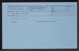 Craik Moor, NT81NW 80, Ordnance Survey index card, Recto