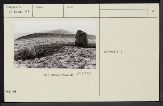 Stob Stones, NT82NE 81, Ordnance Survey index card, page number 2, Recto