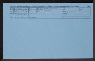 Burnhead, NT82NW 36, Ordnance Survey index card, Recto