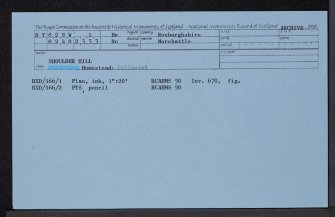 Shoulder Hill, NT82SW 1, Ordnance Survey index card, Recto