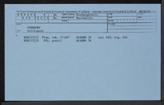 Currburn, NT82SW 6, Ordnance Survey index card, Recto