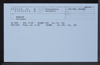 Mowhaugh, NT82SW 13, Ordnance Survey index card, Recto