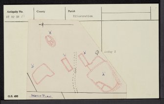 Elliesheugh, NT82SW 23, Ordnance Survey index card, Recto