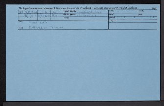 Mow Law, NT82SW 36, Ordnance Survey index card, Recto