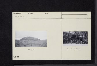 Castlelaw, The Mount, NT84SW 2, Ordnance Survey index card, page number 1, Recto