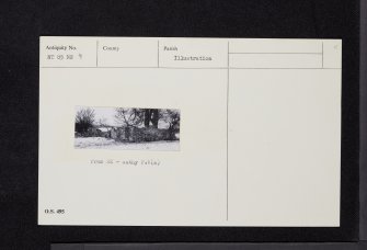 Edington Castle, NT85NE 9, Ordnance Survey index card, Recto