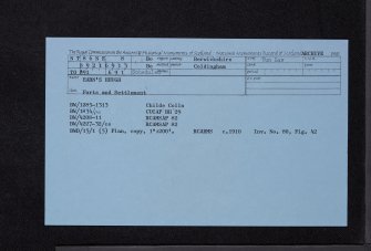 Earn's Heugh, NT86NE 8, Ordnance Survey index card, Recto