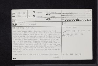 Chester Hill, NT96SE 1, Ordnance Survey index card, page number 1, Recto