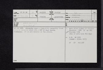 East Reston, NT96SW 37, Ordnance Survey index card, page number 1, Recto