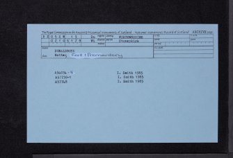 Dunaldboys, NX05SW 13, Ordnance Survey index card, Recto