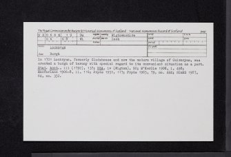 Lochryan, NX06NE 19, Ordnance Survey index card, Recto