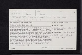 Craigoch, High Milton, NX06NW 5, Ordnance Survey index card, page number 1, Recto